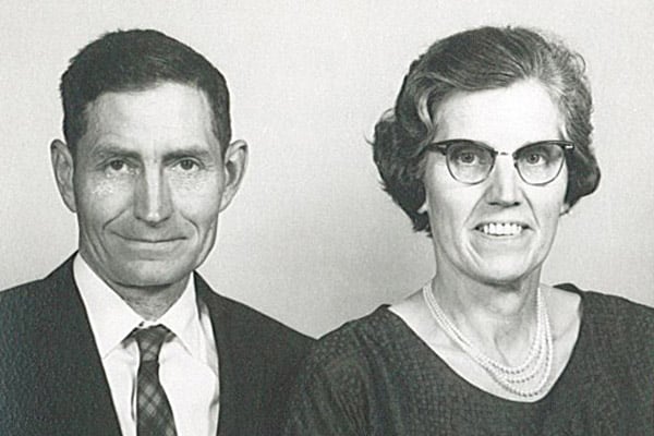 Headshot portrait of Ted and Elsie Ernst