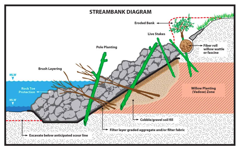 Streambank diagram